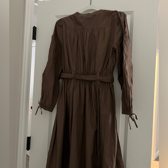 NWOT J. Crew Tie Waist V Neck Midi Dress - Picture 4 of 11